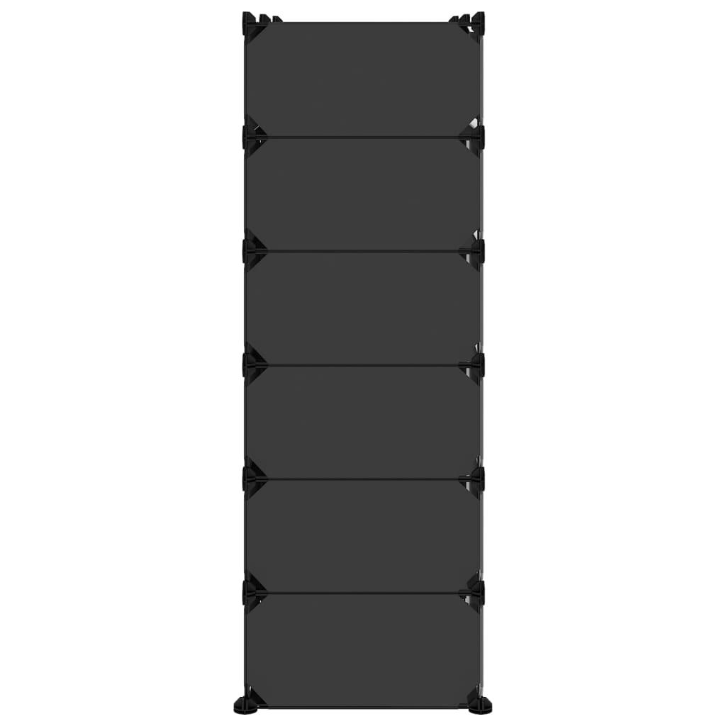 Shoe Rack Black 94.5x36.5x106 cm PP