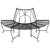 Half Round Tree Bench 2 pcs Ø159 cm Black Steel