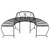 Half Round Tree Bench 2 pcs Ø159 cm Black Steel
