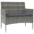 8 Piece Garden Lounge Set with Cushions Poly Rattan Grey