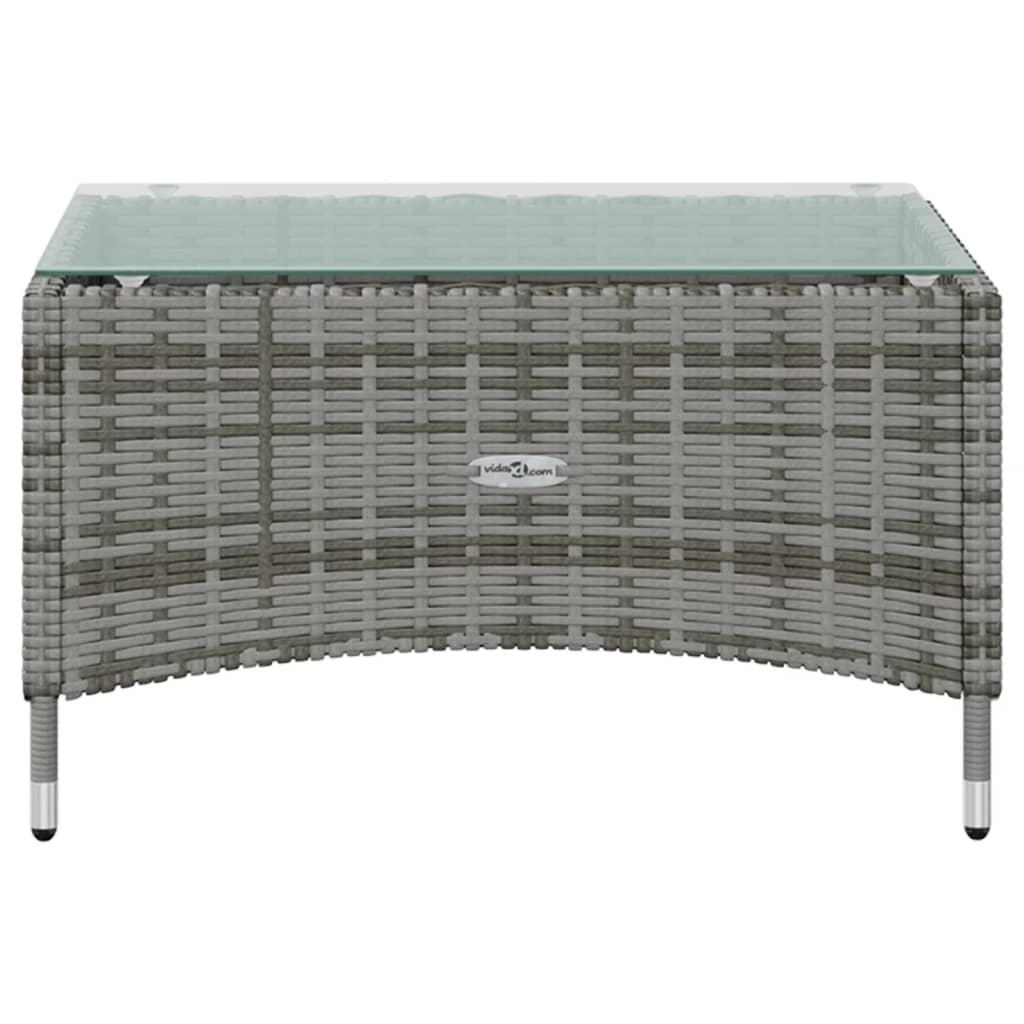 8 Piece Garden Lounge Set with Cushions Poly Rattan Grey