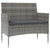 16 Piece Garden Lounge Set with Cushions Poly Rattan Grey