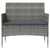 16 Piece Garden Lounge Set with Cushions Poly Rattan Grey