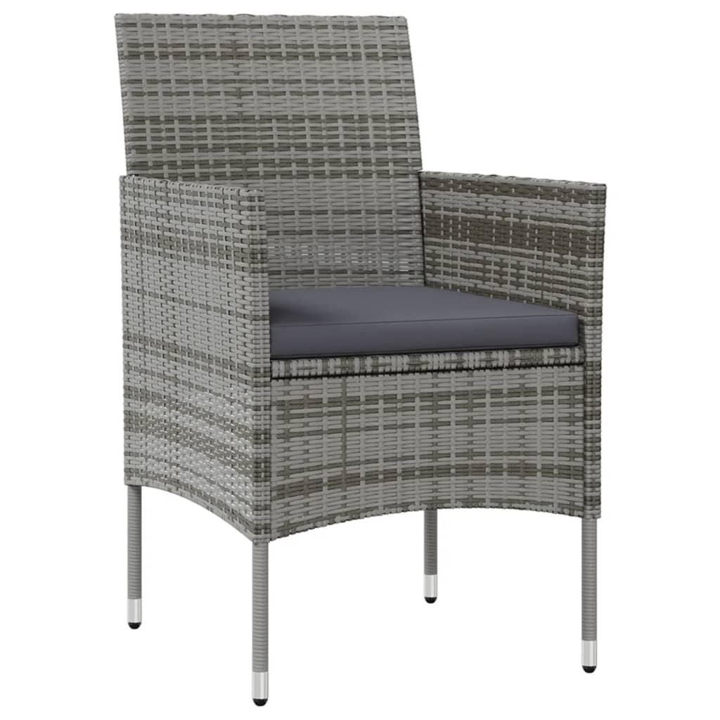 16 Piece Garden Lounge Set with Cushions Poly Rattan Grey