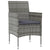 16 Piece Garden Lounge Set with Cushions Poly Rattan Grey