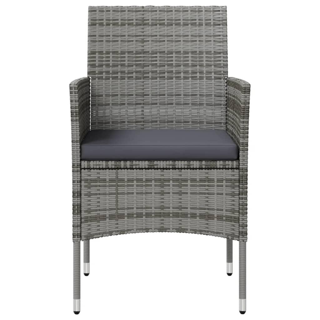 16 Piece Garden Lounge Set with Cushions Poly Rattan Grey