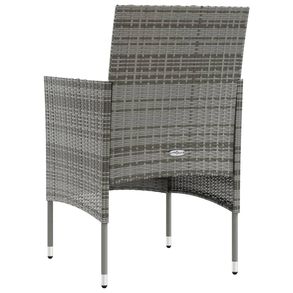 16 Piece Garden Lounge Set with Cushions Poly Rattan Grey