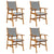 Garden Chairs 4 pcs Solid Acacia Wood