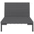 Garden Sofa with Cushions Half Round Poly Rattan