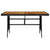 Garden Table Black 130x70x72 cm Poly Rattan & Solid Acacia Wood