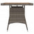 Garden Table Grey 70x70x72 cm Poly Rattan & Solid Acacia Wood