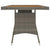 Garden Table Grey 160x70x72 cm Poly Rattan & Solid Acacia Wood