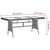 Garden Table Grey 160x70x72 cm Poly Rattan & Solid Acacia Wood