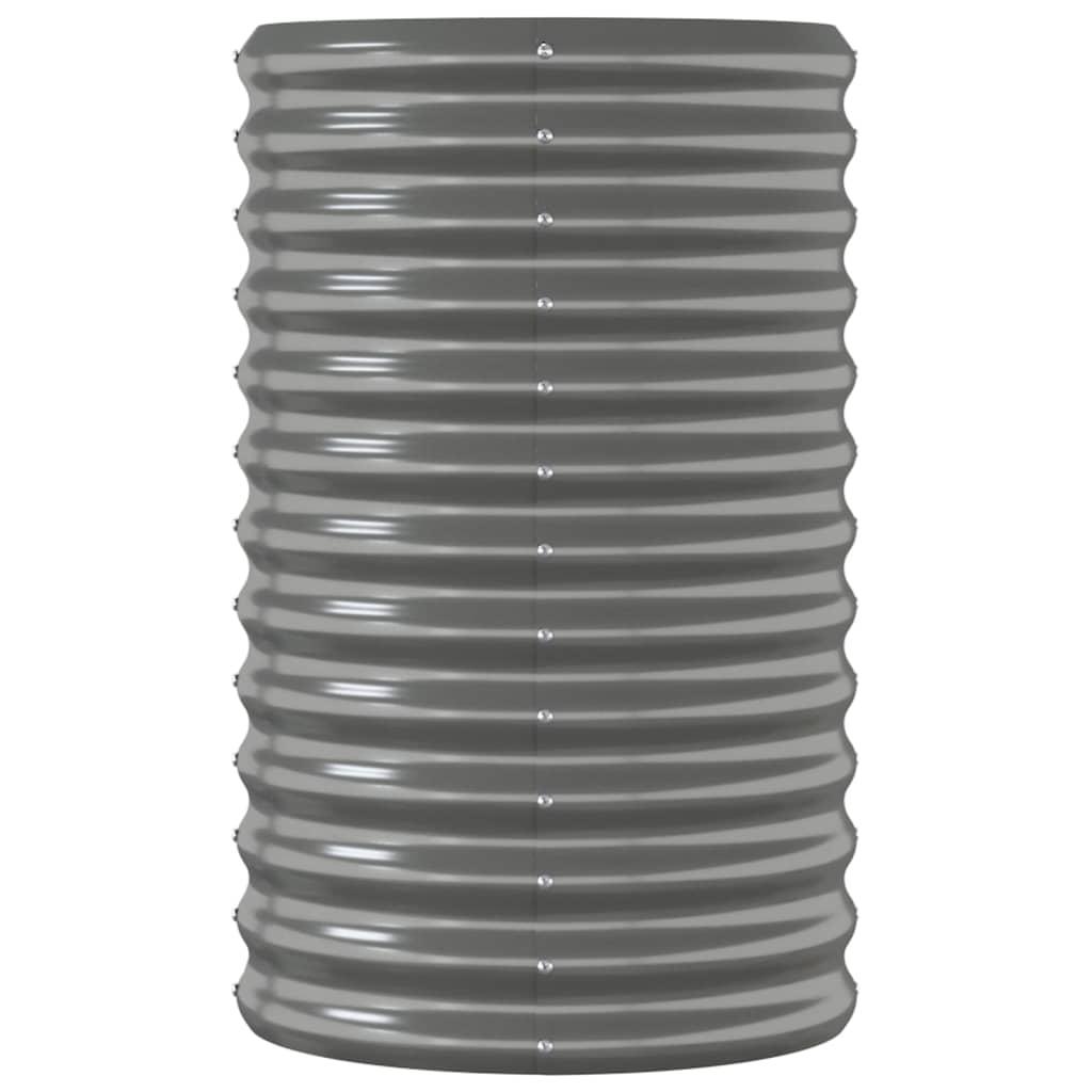 Garden Raised Bed Galvanised Steel 114x40x68 cm Grey