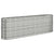 Garden Raised Bed Powder-Coated Steel 224x40x68 cm Silver