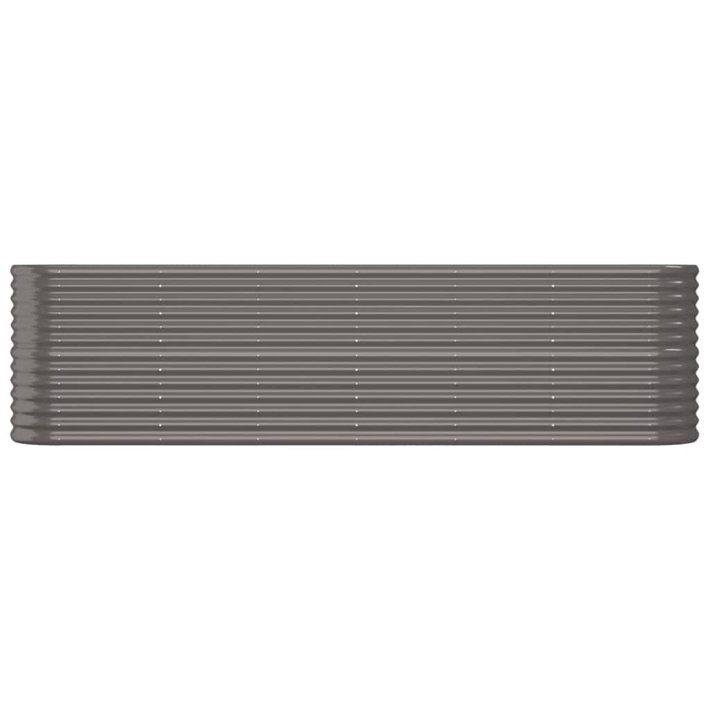 Garden Raised Bed Galvanised Steel 260x40x68 cm Grey