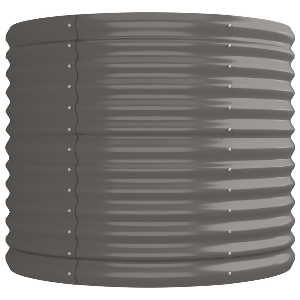 Garden Raised Bed Galvanised Steel 224x80x68 cm Grey