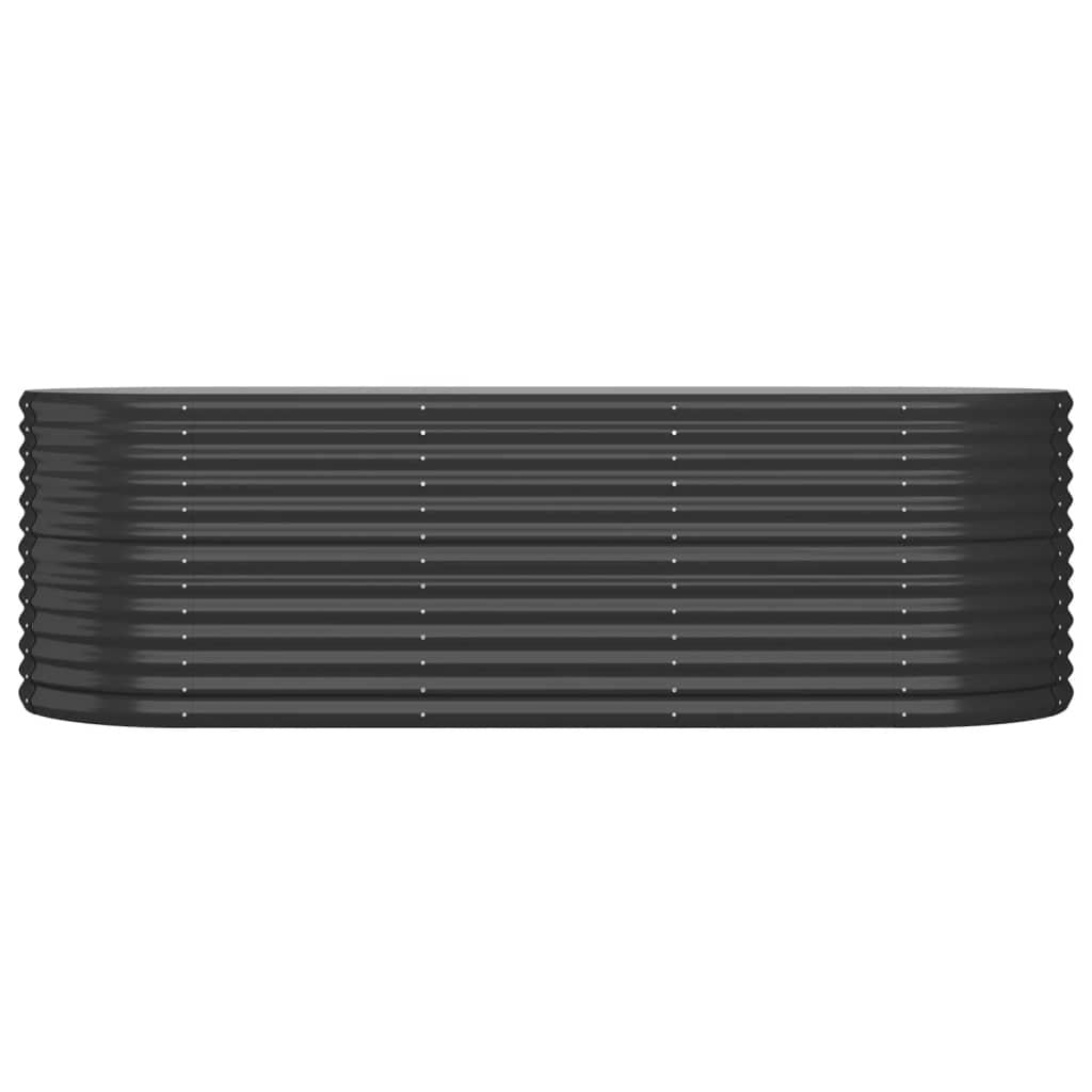Garden Raised Bed Galvanised Steel 224x80x68 cm Anthracite