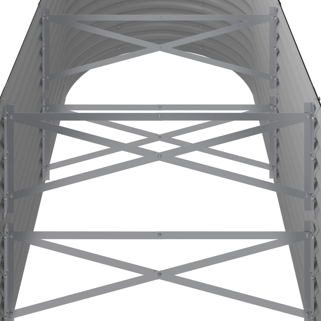 Garden Raised Bed Galvanised Steel 224x80x68 cm Anthracite