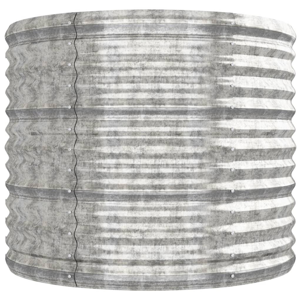 Garden Raised Bed Galvanised Steel 296x80x68 cm Silver