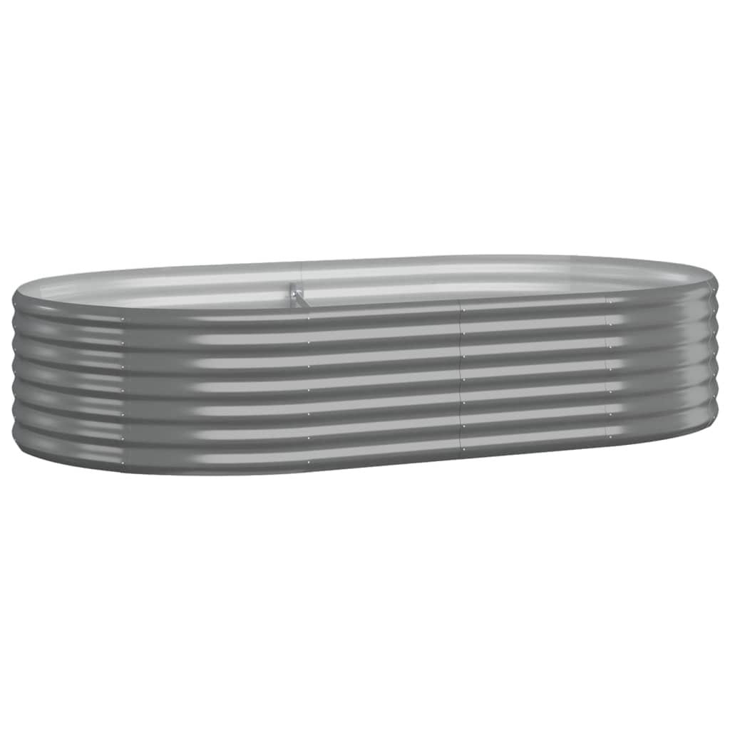 Garden Raised Bed Galvanised Steel 175x100x36 cm Grey