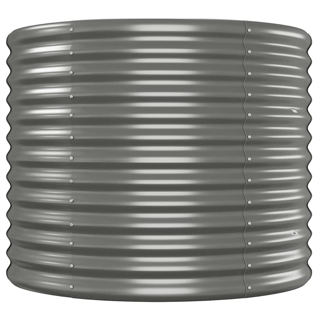 Garden Raised Bed Grey 554x100x68 cm Powder-Coated Steel