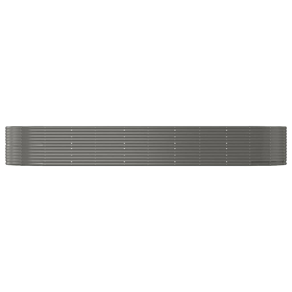 Garden Raised Bed Grey 447x140x68 cm Galvanised Steel