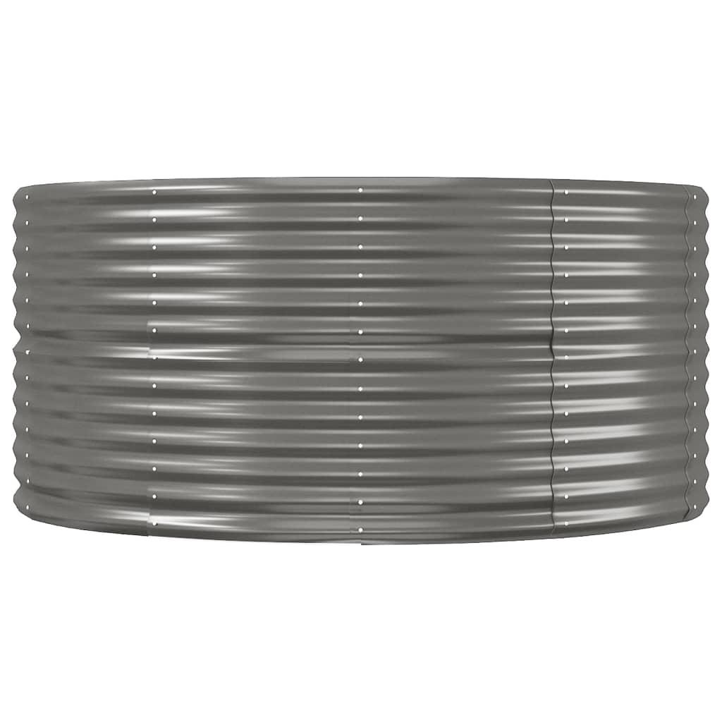 Garden Raised Bed Grey 447x140x68 cm Galvanised Steel
