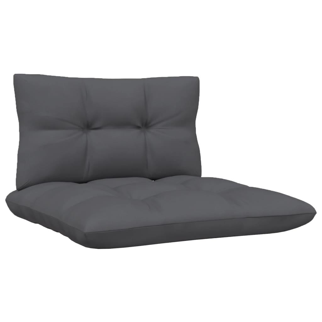 3 Piece Garden Lounge Set with Anthracite Cushions Pinewood