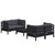 5 Piece Garden Lounge Set with Anthracite Cushions Pinewood