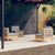4 Piece Garden Lounge Set with Grey Cushions Pinewood