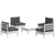 5 Piece Garden Lounge Set with Anthracite Cushions Pinewood