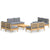 9 Piece Garden Lounge Set with Grey Cushions Pinewood