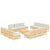 13 Piece Garden Lounge Set with Cream Cushions Pinewood