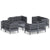 9 Piece Garden Lounge Set with Anthracite Cushions Pinewood