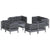 9 Piece Garden Lounge Set with Anthracite Cushions Pinewood