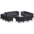 13 Piece Garden Lounge Set with Anthracite Cushions Pinewood