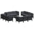 13 Piece Garden Lounge Set with Anthracite Cushions Pinewood