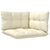 3-Seater Garden Sofa with Cream Cushions Solid Pinewood
