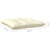 3-Seater Garden Sofa with Cream Cushions Solid Pinewood