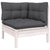 3-Seater Garden Sofa with Anthracite Cushions Solid Pinewood