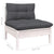 3-Seater Garden Sofa with Anthracite Cushions Solid Pinewood