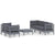 6 Piece Garden Lounge Set with Anthracite Cushions Pinewood