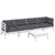 5 Piece Garden Lounge Set with Cushions Solid Pinewood