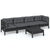 5 Piece Garden Lounge Set with Cushions Solid Pinewood