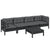5 Piece Garden Lounge Set with Cushions Solid Pinewood