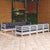 9 Piece Garden Lounge Set with Cushions Solid Pinewood
