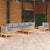 7 Piece Garden Lounge Set with Grey Cushions Solid Pinewood