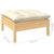 7 Piece Garden Lounge Set with Cream Cushions Solid Pinewood