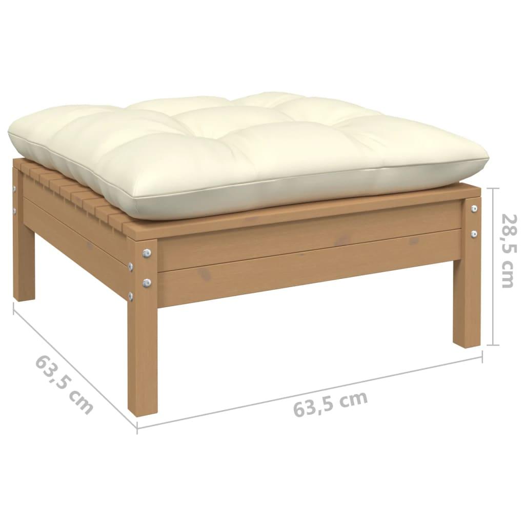 3 Piece Garden Lounge Set with Cushions Solid Wood Pine